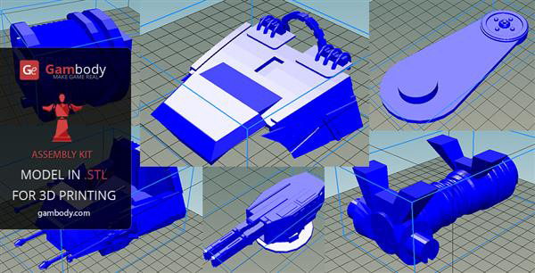 Gambody發(fā)布40厘米長(zhǎng)的3D打印星球大戰(zhàn)帝國(guó)步行機(jī)