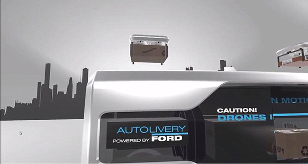 福特推“物流自動化計劃” 無人機+自駕車運送快遞